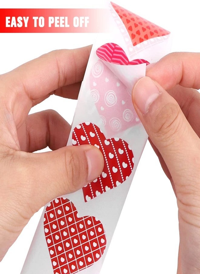 YUJUN 1000 PCS Valentine's Day Heart Stickers Red Roll Heart Self Adhesive Love Decorative Labels Stickers for Valentine's Day Wedding Party Supplies - Image 4